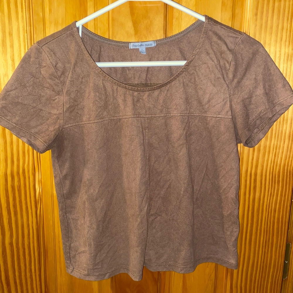 Brown crop top